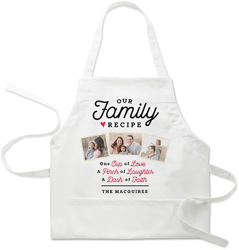 Family Recipe Apron, Adult (Onesize), Red