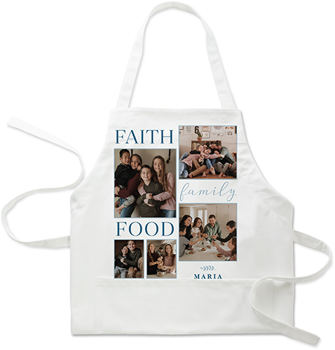 Faith Family Food Apron, Adult (Onesize), Blue, celeste