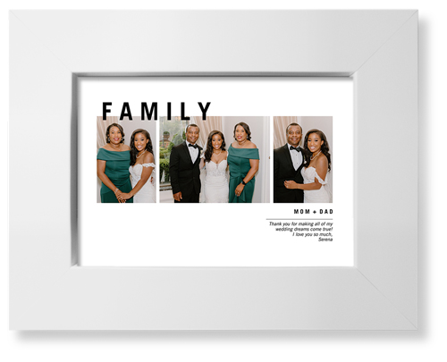 Modern and Minimal Family Art Print, White, Signature Card Stock, 5x7, White