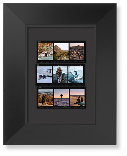 Travel Film Collage Art Print, Black, Signature Card Stock, 5x7, Gray