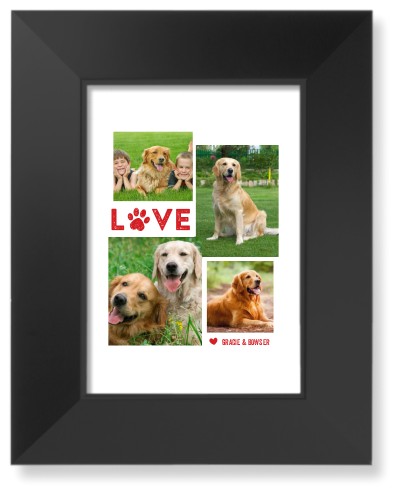 Pet Love Art Print, Black, Signature Card Stock, 5x7, White