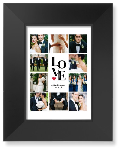Stacked Love Art Print, Black, Signature Card Stock, 5x7, White