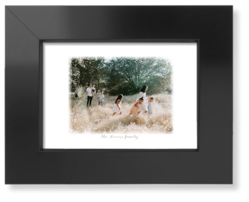 Bokeh Border Art Print, Black, Signature Card Stock, 5x7, White, white