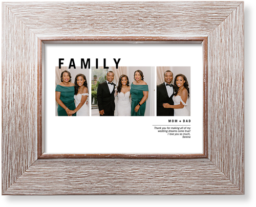 Modern and Minimal Family Art Print, Rustic, Signature Card Stock, 5x7white