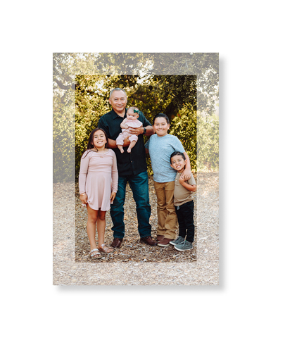 Transparent Border Portrait Art Print, -No Frame-White-Signature Card Stock-5x7