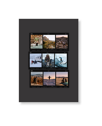 Travel Film Collage Art Print, No Frame, Signature Card Stock, 5x7charcoal