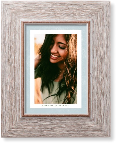 Bold Frame Art Print, -Rustic-Blue-Signature Card Stock-5x7