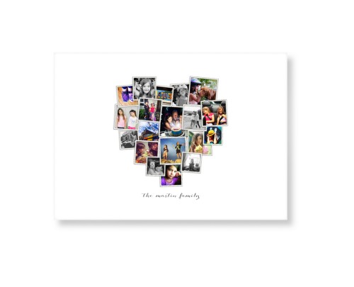 Tilted Heart Collage Art Print