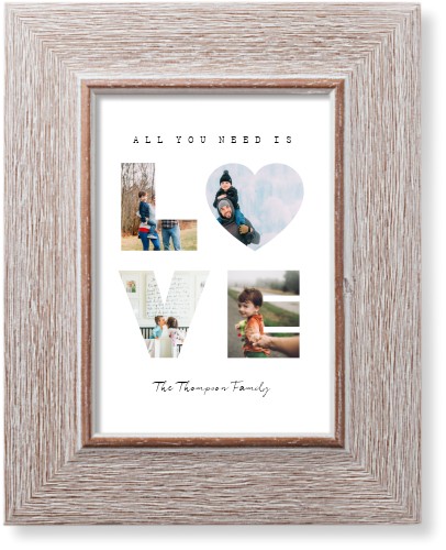 Love Art Print, -Rustic-White-Signature Card Stock-5x7