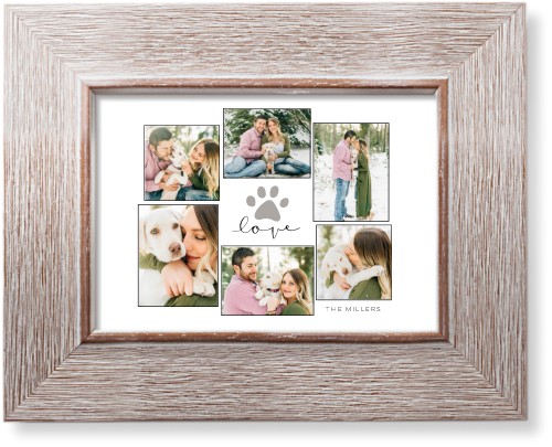 Rustic Paw Collage Art Print, Rustic, Signature Card Stock, 5x7black