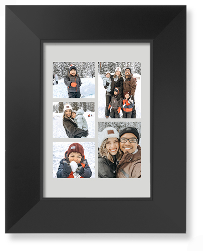 Gallery of Five Portrait Art Print, -Black-Multicolor-Signature Card Stock-5x7