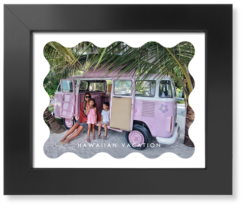 Wave Border Art Print, Black, Signature Card Stock, 8x10, White, white