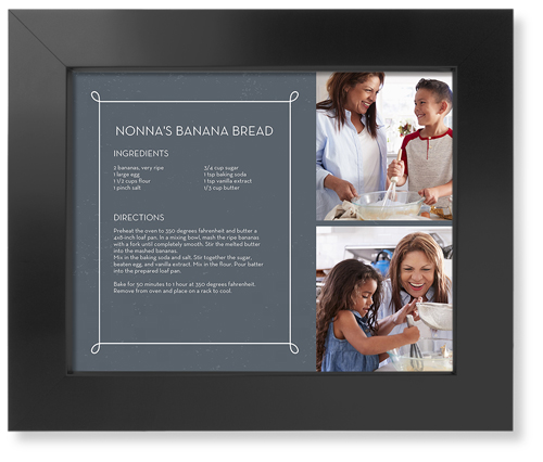 Classic Recipe Border Art Print, Black, Signature Card Stock, 8x10, Gray
