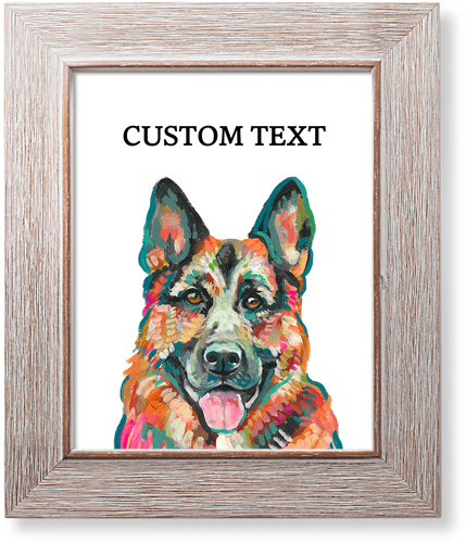 German Shepherd Custom Text Art Print, Rustic, Signature Card Stock, 8x10, Multicolor