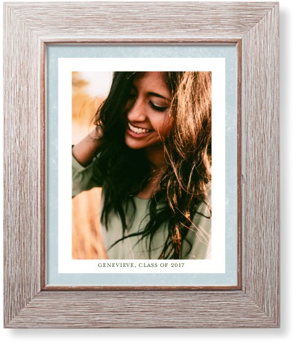 Bold Frame Art Print, Rustic, Signature Card Stock, 8x10, Blue, rain