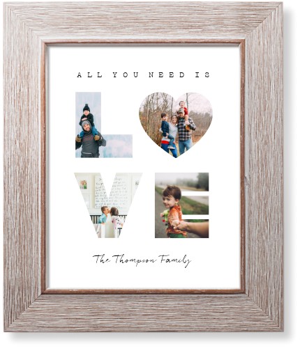 Love Art Print, Rustic, Signature Card Stock, 8x10, White, white