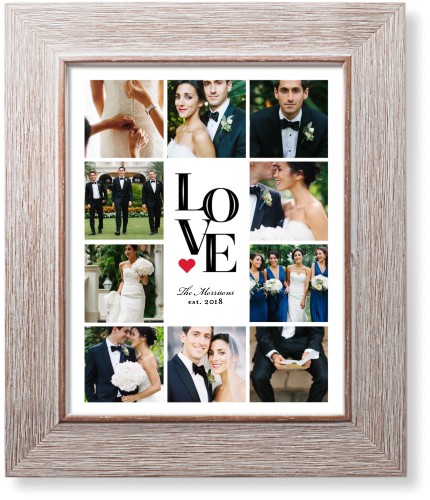 Stacked Love Art Print, Rustic, Signature Card Stock, 8x10, White, white