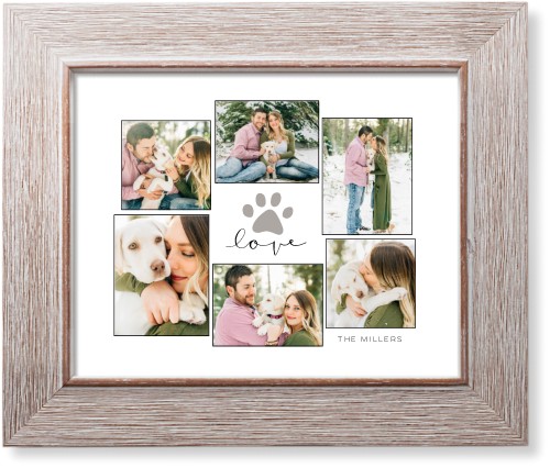 Rustic Paw Collage Art Print, Rustic, Signature Card Stock, 8x10, Black, black