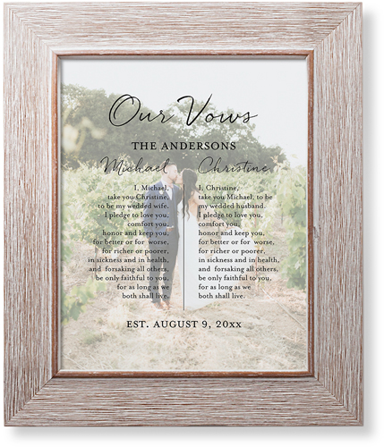 Ingrained Love Vows Art Print, -Rustic-White-Signature Card Stock-8x10