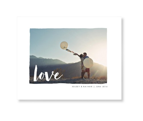 Love Script Art Print, No Frame, Signature Card Stock, 8x10white