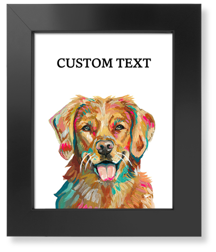 Golden Retriever Custom Text Art Print