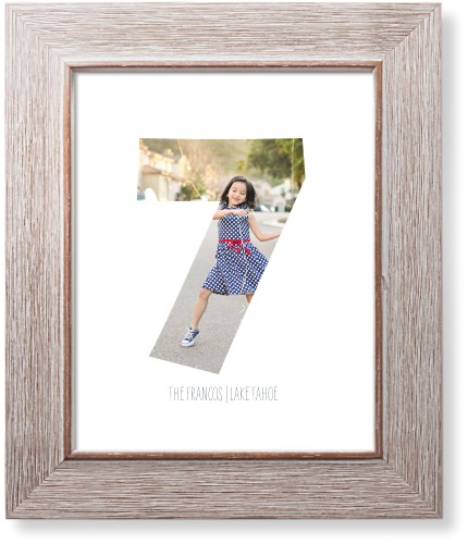 Photo Number Art Print, Rustic, Signature Card Stock, 8x10white