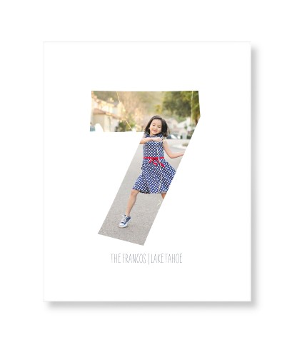 Photo Number Art Print, No Frame, Signature Card Stock, 8x10white