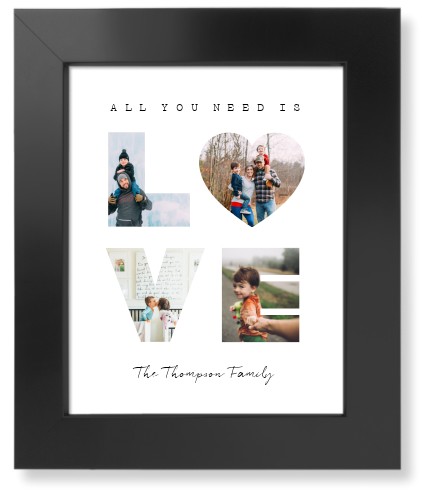 Love Art Print, -Black-White-Signature Card Stock-8x10