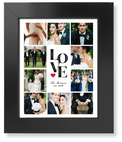 Stacked Love Art Print, -Black-White-Signature Card Stock-8x10