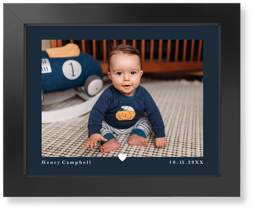 My Heart Landscape Art Print, Black, Signature Card Stock, 11x14, Black, silhouette