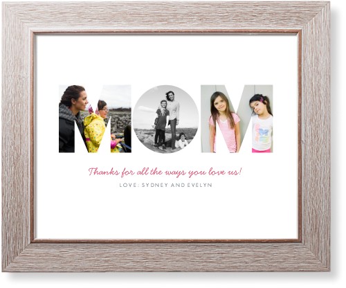 Mom Art Print, Rustic, Signature Card Stock, 11x14, White, white