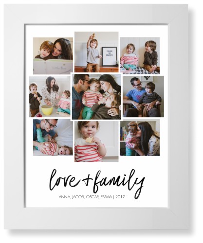 Love and Family Collage Art Print, White, Signature Card Stock, 11x14, White