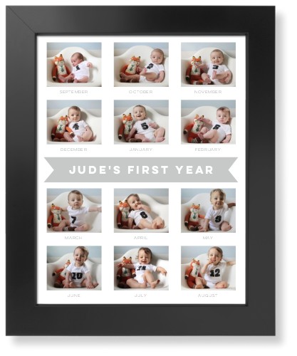 A Year in Summary Art Print, Black, Signature Card Stock, 11x14, White, white