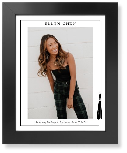Tassel Grad Art Print, -Black-Black-Signature Card Stock-11x14