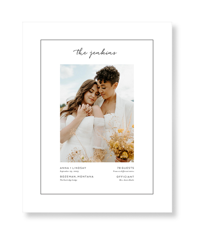 Wedding Moments Art Print, No Frame, Signature Card Stock, 11x14white