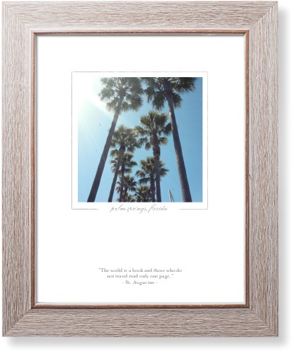 Simple Memory Border Art Print, -Rustic-White-Signature Card Stock-11x14