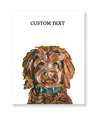 Goldendoodle Custom Text Art Print