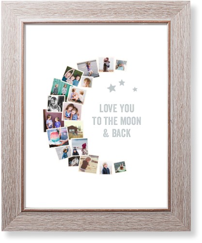 To The Moon Collage Art Print