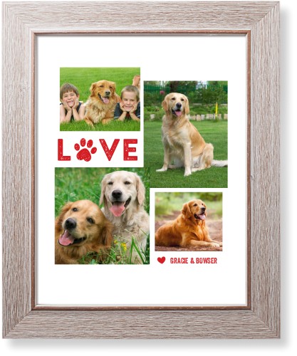 Pet Love Art Print, Rustic, Signature Card Stock, 11x14white