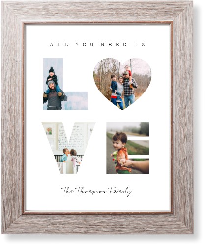 Love Art Print, Rustic, Signature Card Stock, 11x14white