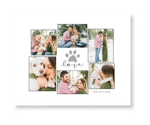 Rustic Paw Collage Art Print, No Frame, Signature Card Stock, 11x14black