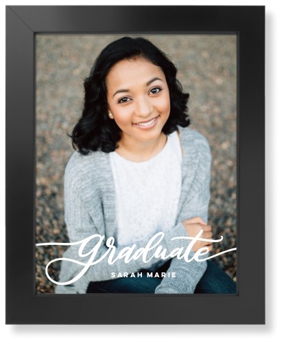 Graduation Script Art Print, -Black-White-Signature Card Stock-11x14
