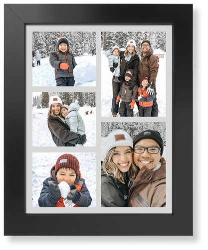 Gallery of Five Portrait Art Print, -Black-Multicolor-Signature Card Stock-11x14