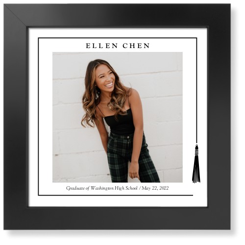 Tassel Grad Art Print, Black, Signature Card Stock, 12x12, Black, black