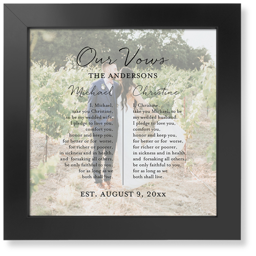 Ingrained Love Vows Art Print, Black, Signature Card Stock, 12x12, White