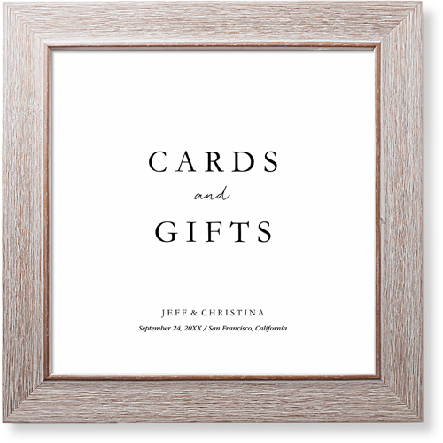 Cards and Gifts Signage Art Print, Rustic, Signature Card Stock, 12x12, Multicolor