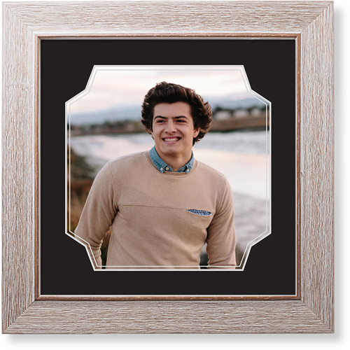 Unique Shape Art Print, Rustic, Signature Card Stock, 12x12, Gray, charcoal