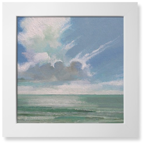 Breezy Sea Art Print, White, Signature Card Stock, 12x12, Multicolor