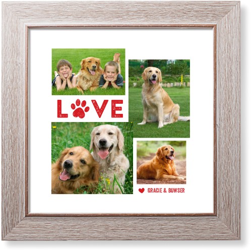 Pet Love Art Print, Rustic, Signature Card Stock, 12x12, White
