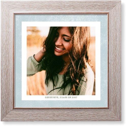 Bold Frame Art Print, Rustic, Signature Card Stock, 12x12, Blue, rain